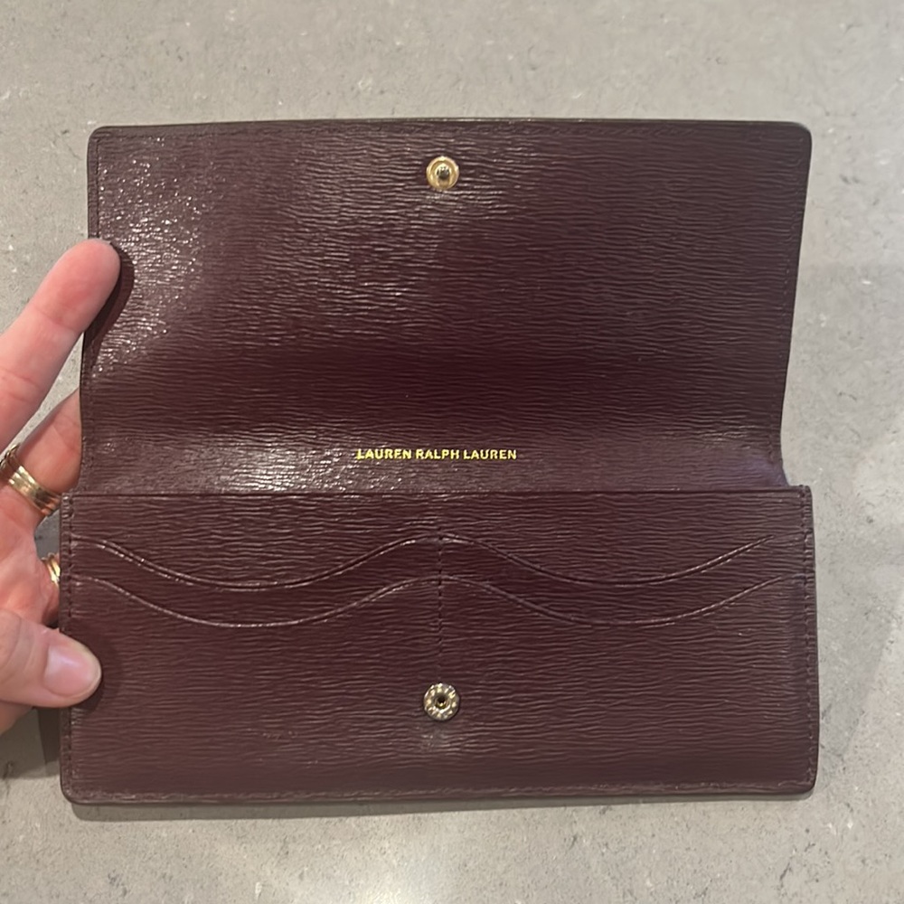Ralph Lauren burgundy leather wallet - Picture 3 of 7